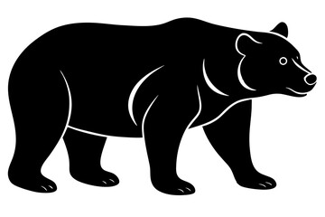 Black Bear Silhouette vector illustration