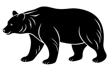 Black Bear Silhouette vector illustration