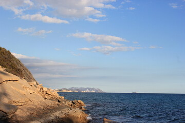 sea, blue sky and rocks