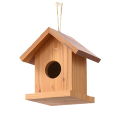 A birdhouse hanging. png isolated background. transparent background.