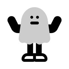 ghost cosplay icon with bulk style, perfect for user interface projects