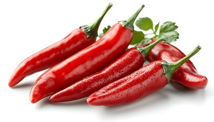 Red Chili Peppers Fresh and Vibrant Produce