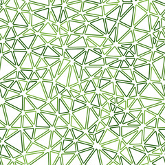 Geometric background with small, rounded triangles in a monotone green style. Seamless and repeatable pattern, ideal for vector illustrations.