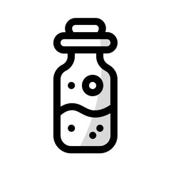strange potion icon with shady style, perfect for user interface projects