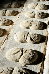 ur parl or rye bread in pairs from south tyrol in northern italy in Valvenosta.