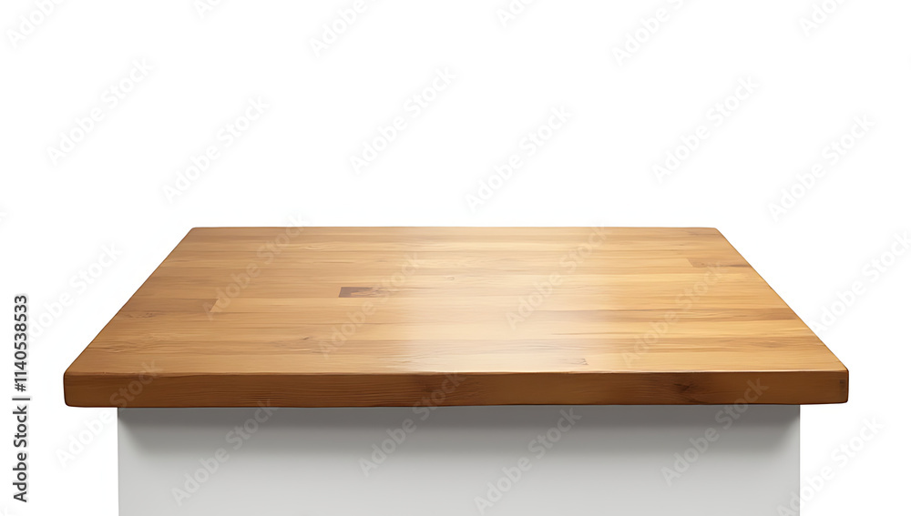 Poster Image of a wooden table top with a counter isolated on a transparent background available as a PNG file._00002_