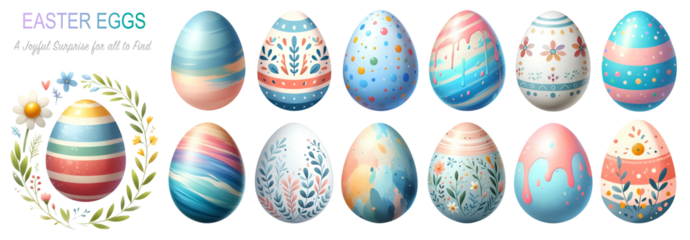 Easter eegs png clipart cutout transparent isolated