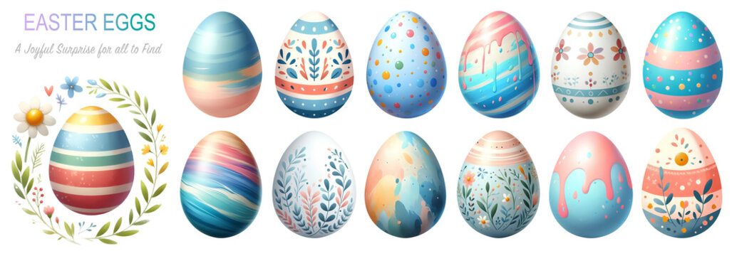 Easter eegs  png clipart cutout transparent isolated