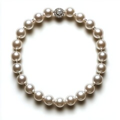 Obraz premium Elegant pearl bracelet with silver accents designed for formal occasions and gifts