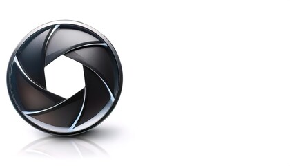 shutter is a device that allows light to pass for exposing photographic film or a photosensitive digital sensor to light in order to capture a permanent image of a scene. Isolated on white background