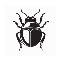 Beetle Vector Images. Black and white Beetle Image vector isolated on white background.