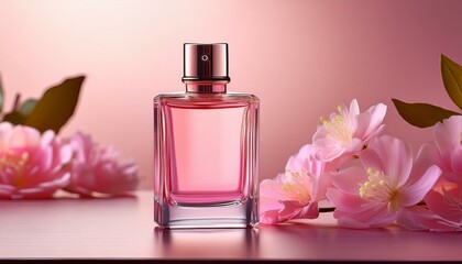 Pink liquid in different design