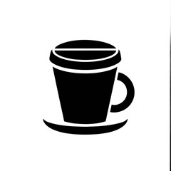 coffee cup icon vector art on white background