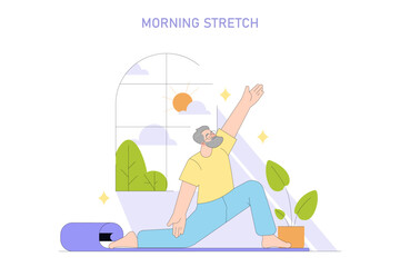 Healthy Lifestyle. Flat Vector Illustration