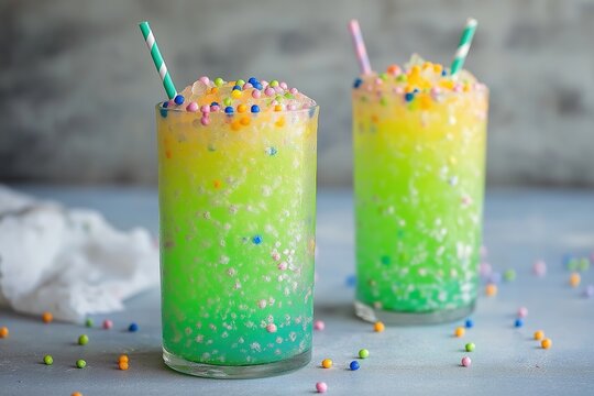 Retro meets modern trends with colorful drinks featuring vibrant layers and playful toppings