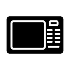 Microwave oven icon. Concept of cooking, heating, and convenience.