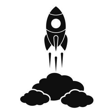 Rocket ship vector icon