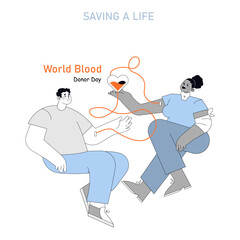 Blood Donor Day. Flat Vector Illustration
