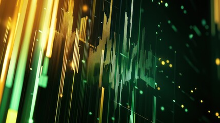 Abstract digital visualization with vibrant lines and colors representing data flow.