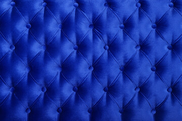 Blue capitone tufted fabric upholstery texture