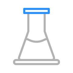 Erlenmeyer flask icon. Concept of chemistry, science, and experiment.
