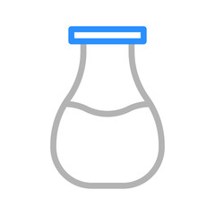 Laboratory flask with liquid. Concept of chemistry, science, and experiment.