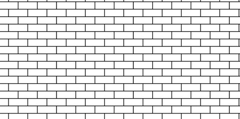 Fototapeta premium Empty masonry pavement floor and wall limestone brickwork concrete texture. Urban white, black line cement rough row wallpaper abstract background. 