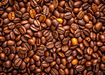 Obraz premium Minimalist Coffee Bean Background, Coffee Beans Texture, Brown Coffee Beans, Roasted Coffee, Espresso Beans, Coffee Photography, Simple Coffee Background