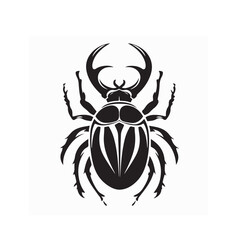 Beetle Vector Images. Black and white Beetle Image vector isolated on white background.