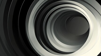Abstract Vortex: A grayscale spiral of concentric circles creating a mesmerizing tunnel effect.  The image evokes a sense of depth and movement.