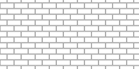Fototapeta premium Empty masonry pavement floor and wall limestone brickwork concrete texture. Urban white, black line cement rough row wallpaper abstract background. 