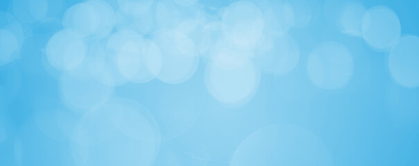 Blue wide background with lights bokeh