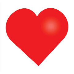 red heart isolated on white