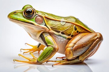 Fototapeta premium Minimalist Frog Dissection Diagram: Anatomy Chart, Biology Study Guide, Educational Illustration