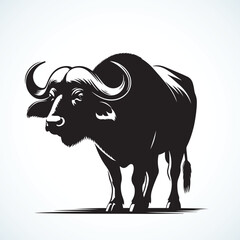 Elk vector silhouette with black and background 