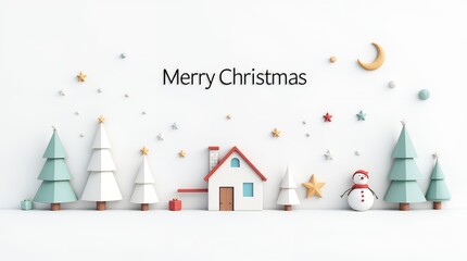Fototapeta premium Various Christmas, New Year card and banner collection: Santa Claus, Christmas tree, snowman, reindeer, ornament, xmas elements and decorations and many more
