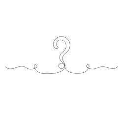 Question mark line continuous