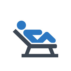 Relaxing Person on Recliner Icon