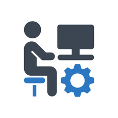 Computer Gear Operation Icon