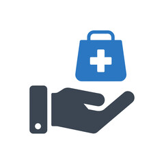 Fototapeta premium Healthcare Support Hand Icon