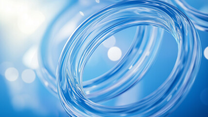 Abstract Blue Rings Background