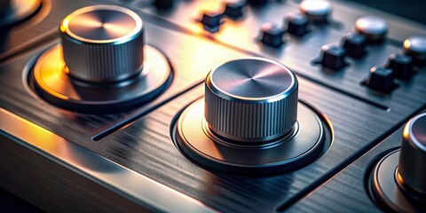 Minimalist Volume Control Buttons: Abstract Photography, Simple Design, Audio Control, Sound Level, Knob, Dial, Interface, Gadget