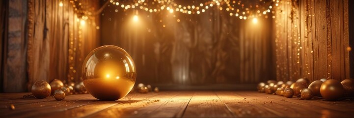 Warm golden light with textured festive backdrop and sparkly accents , shine, inviting