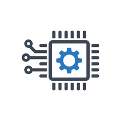 Obraz premium Technology Chip Gear Icon