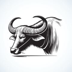 Elk vector silhouette with black and background 