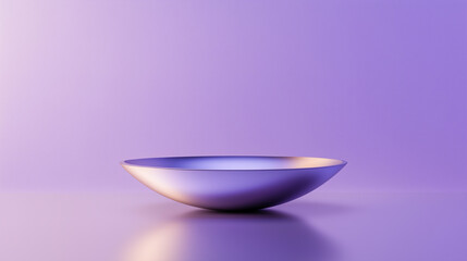 Metallic Bowl Purple Background