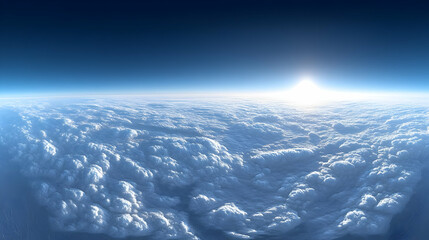 Cloudscape Above The World - 3D Illustration