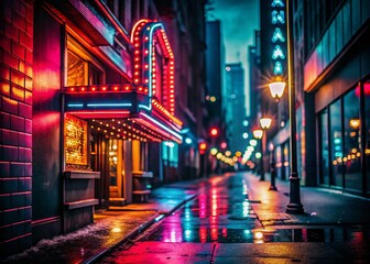 Neon Dreams: Flickering City Nights - Documentary Photography of Urban Decay and Electric Signs