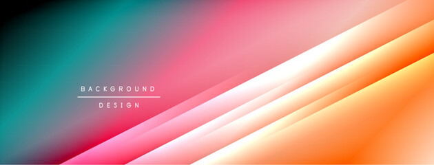Colorful gradient with lines made of shadow and light. Creative background