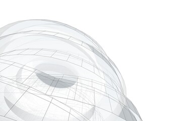 Abstract architectural background 3d illustration